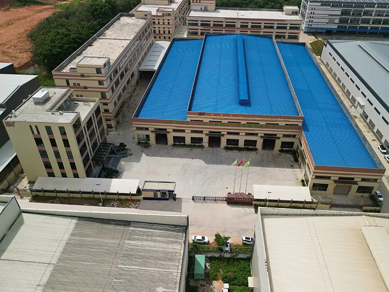 Aerial view of an industrial manufacturing facility