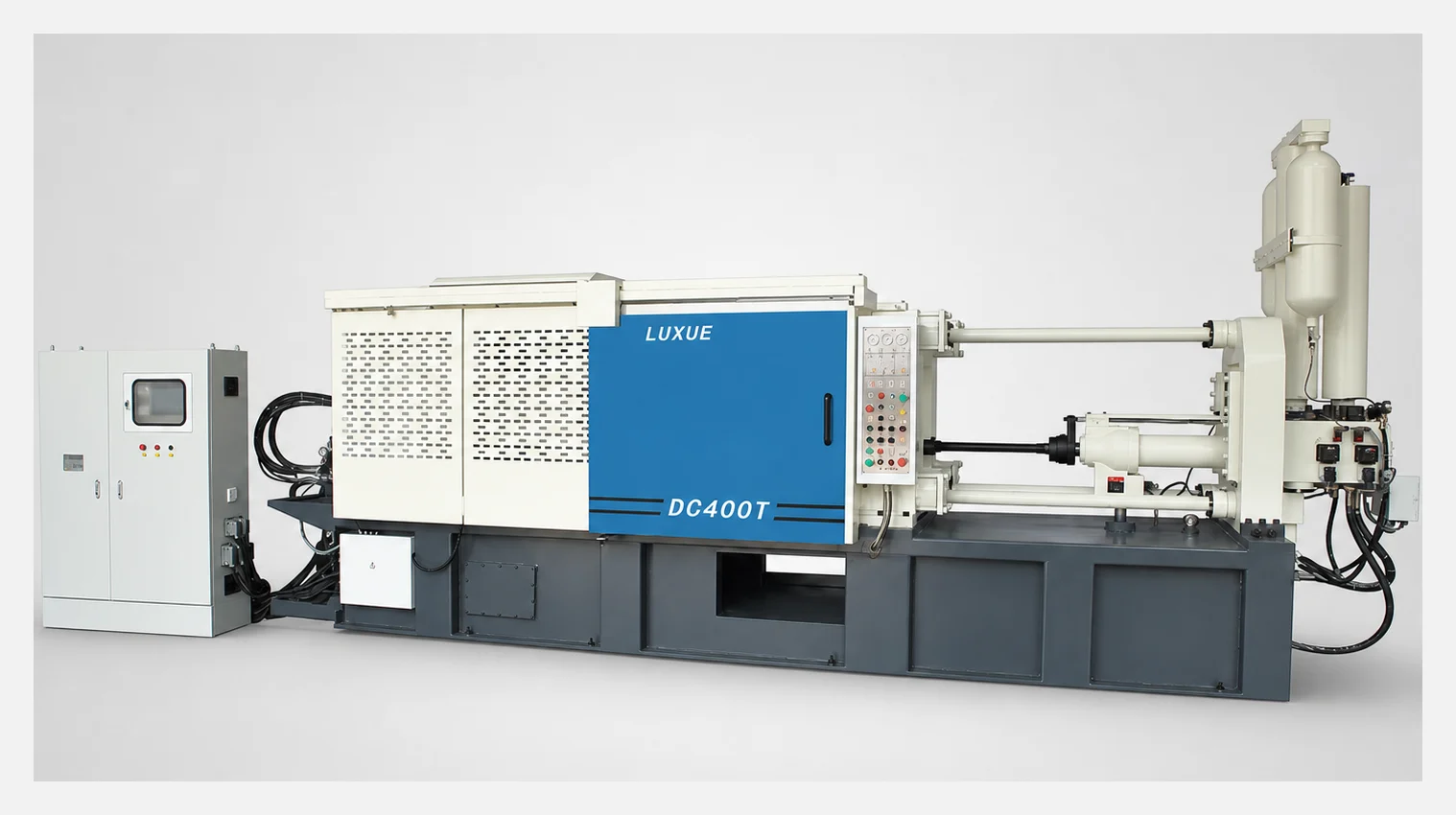 DC400T 400 ton aluminum cold chamber die casting machine with English-only product markings