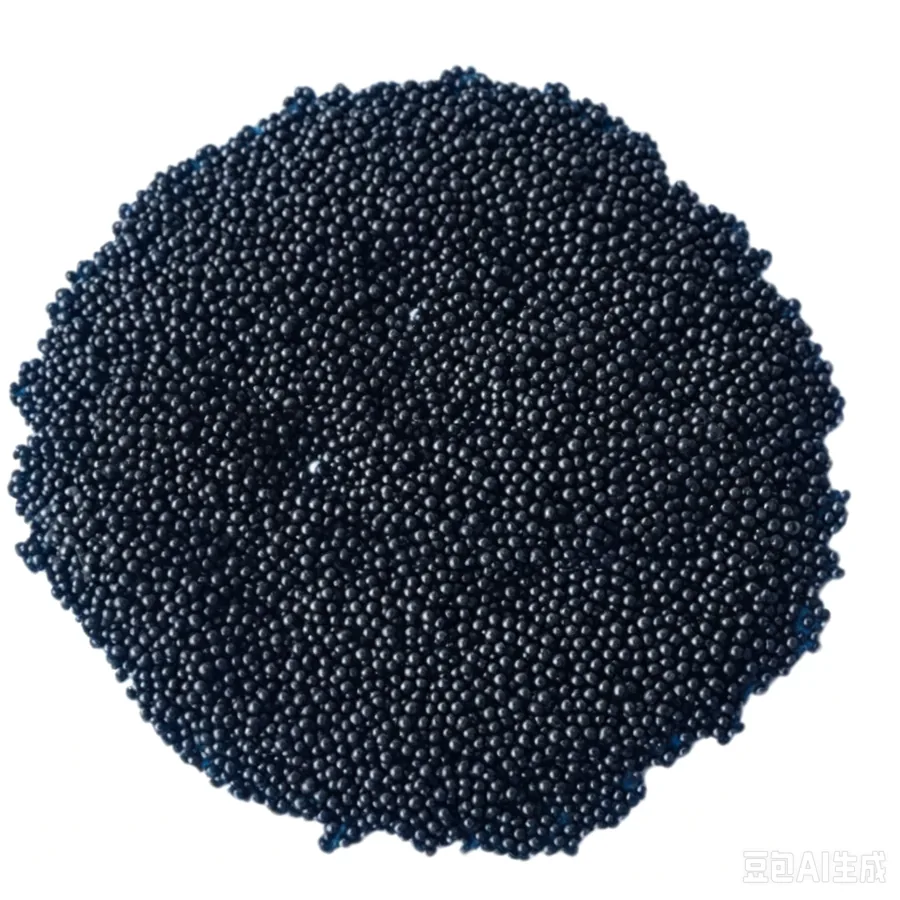 Black graphite-containing granular plunger lubricant beads for cold chamber machines