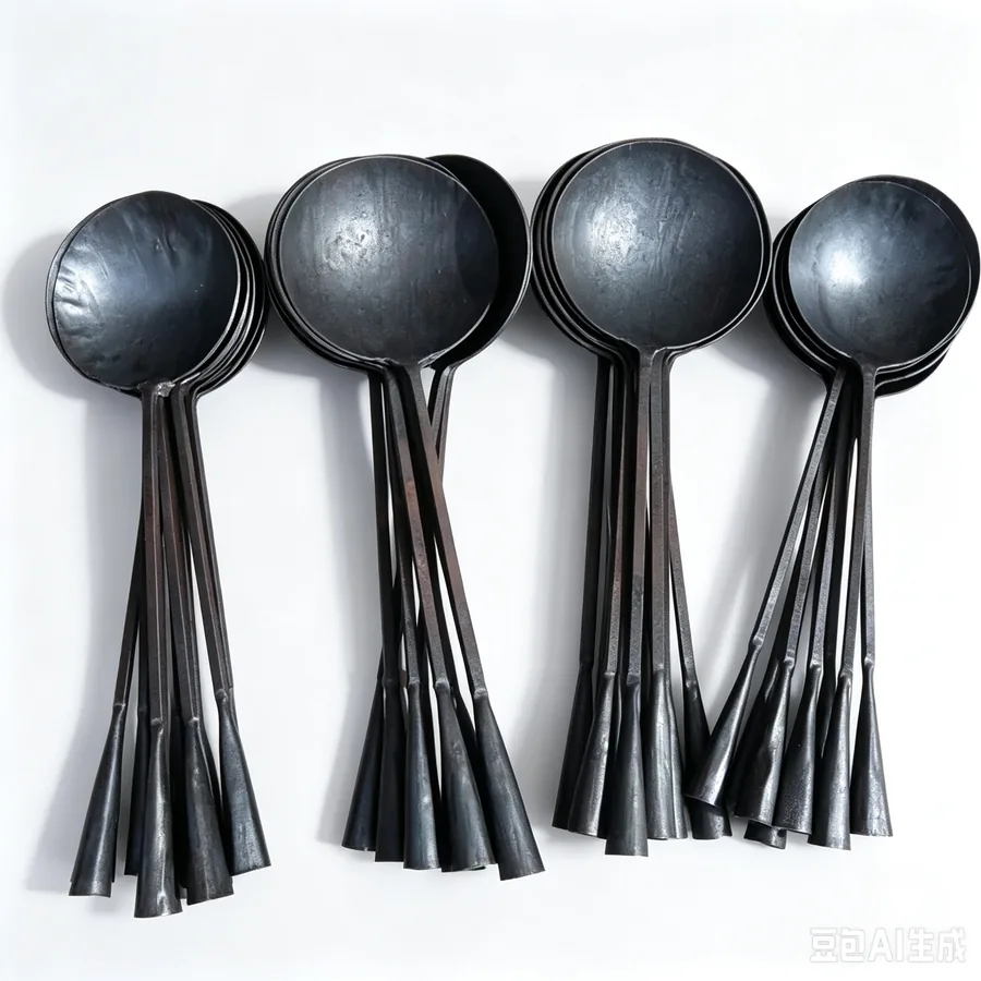 Multiple black metal ladles for molten zinc handling