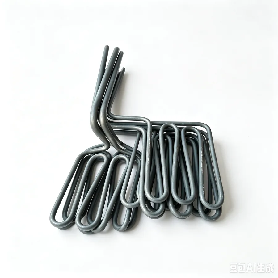 Multiple formed three-piece electric heating elements for hot chamber equipment